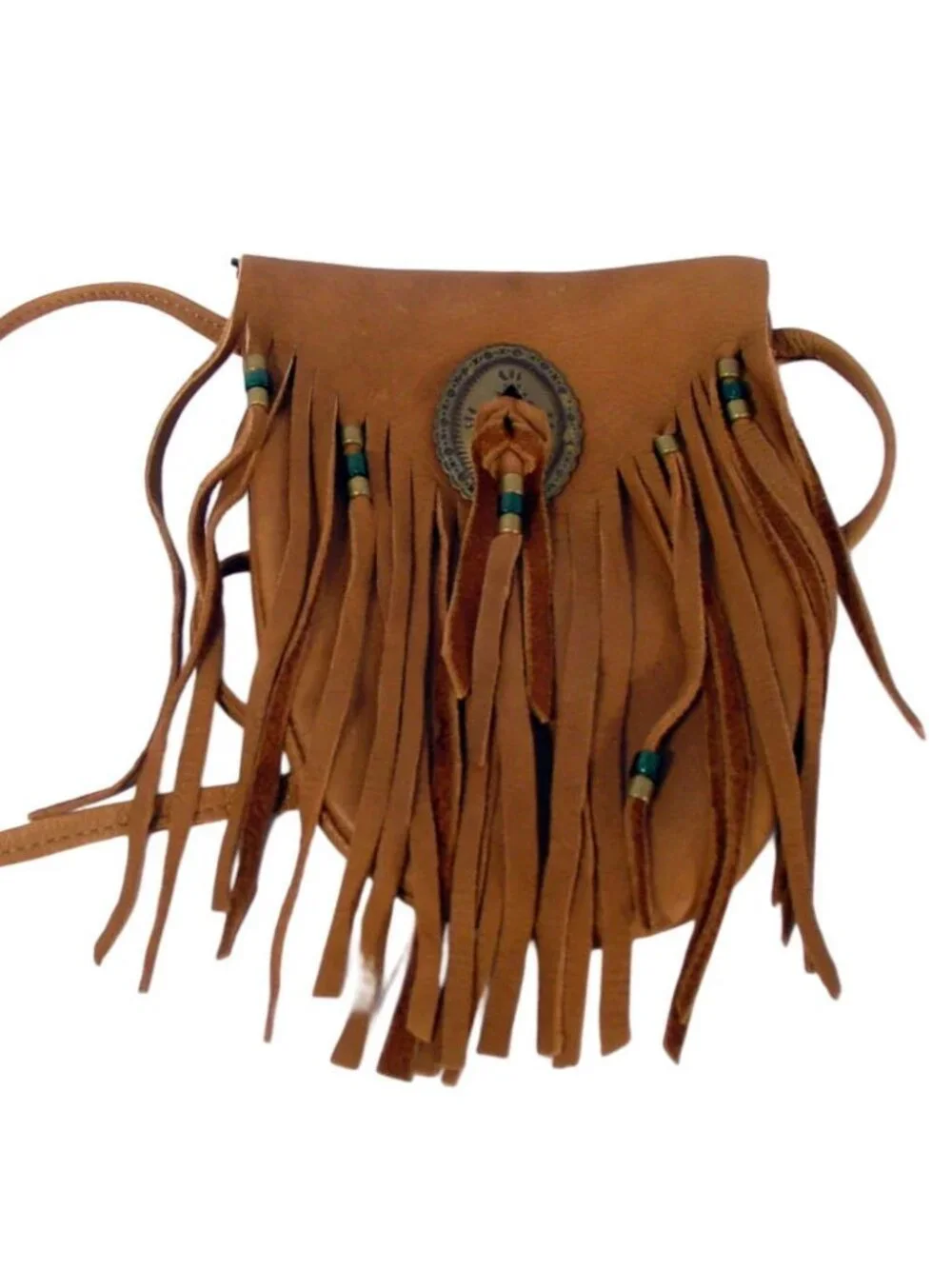 HANDMADE Small Deerskin Leather Fringe Western Shoulder Bag Pouch - Picture 8 of 8